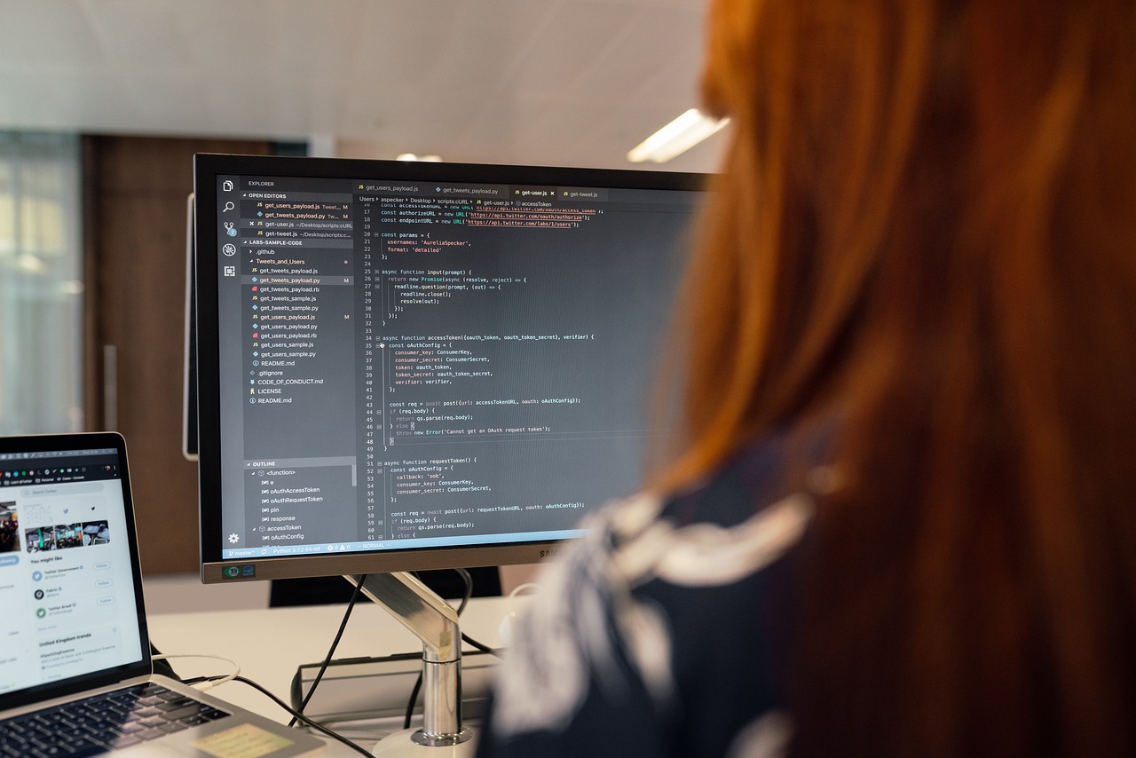 A software engineer at work