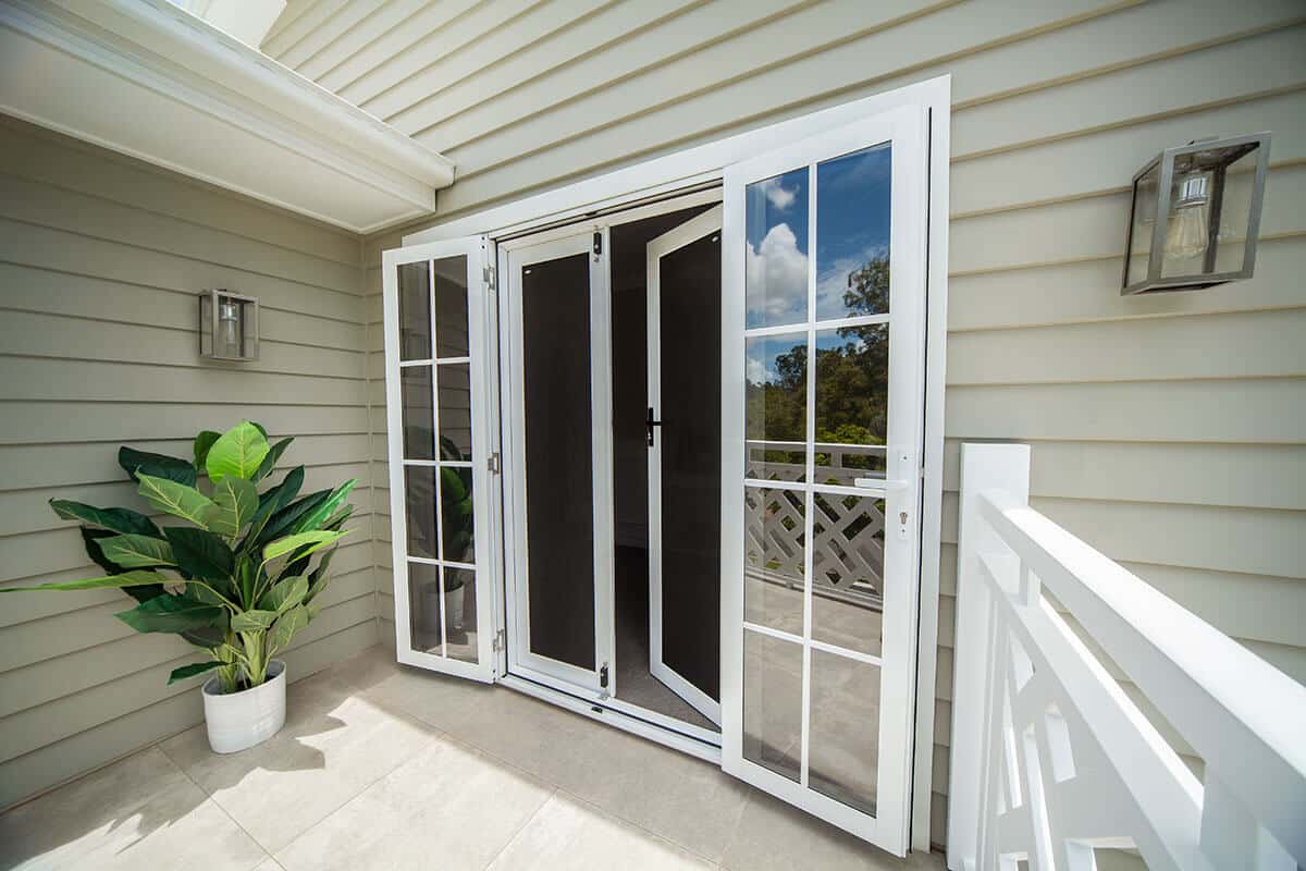 Crimsafe double hinged security screen doors