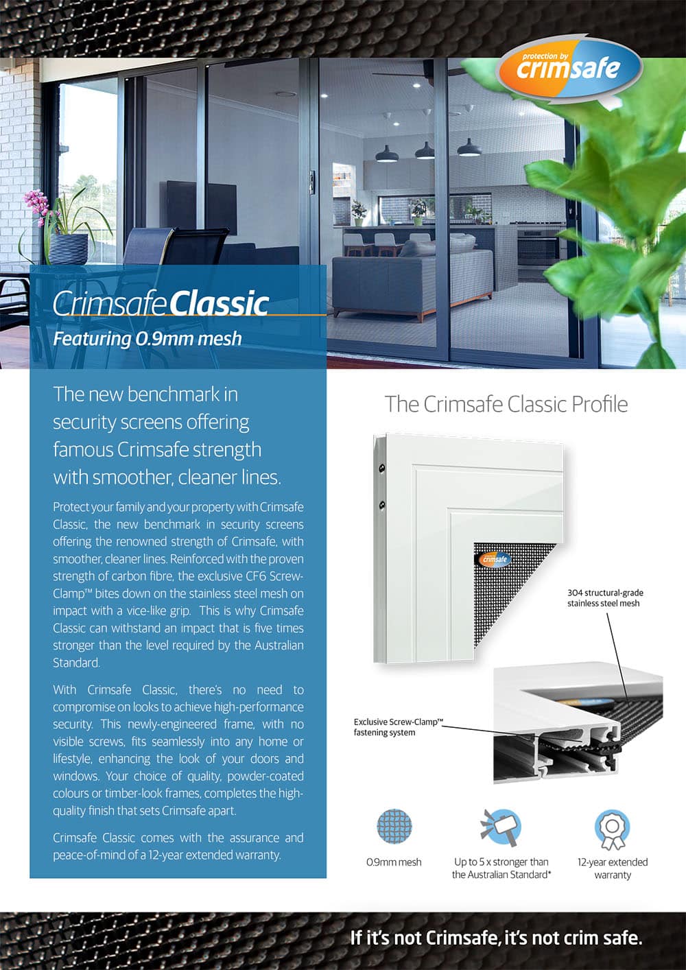 Crimsafe Classic Brochure cover