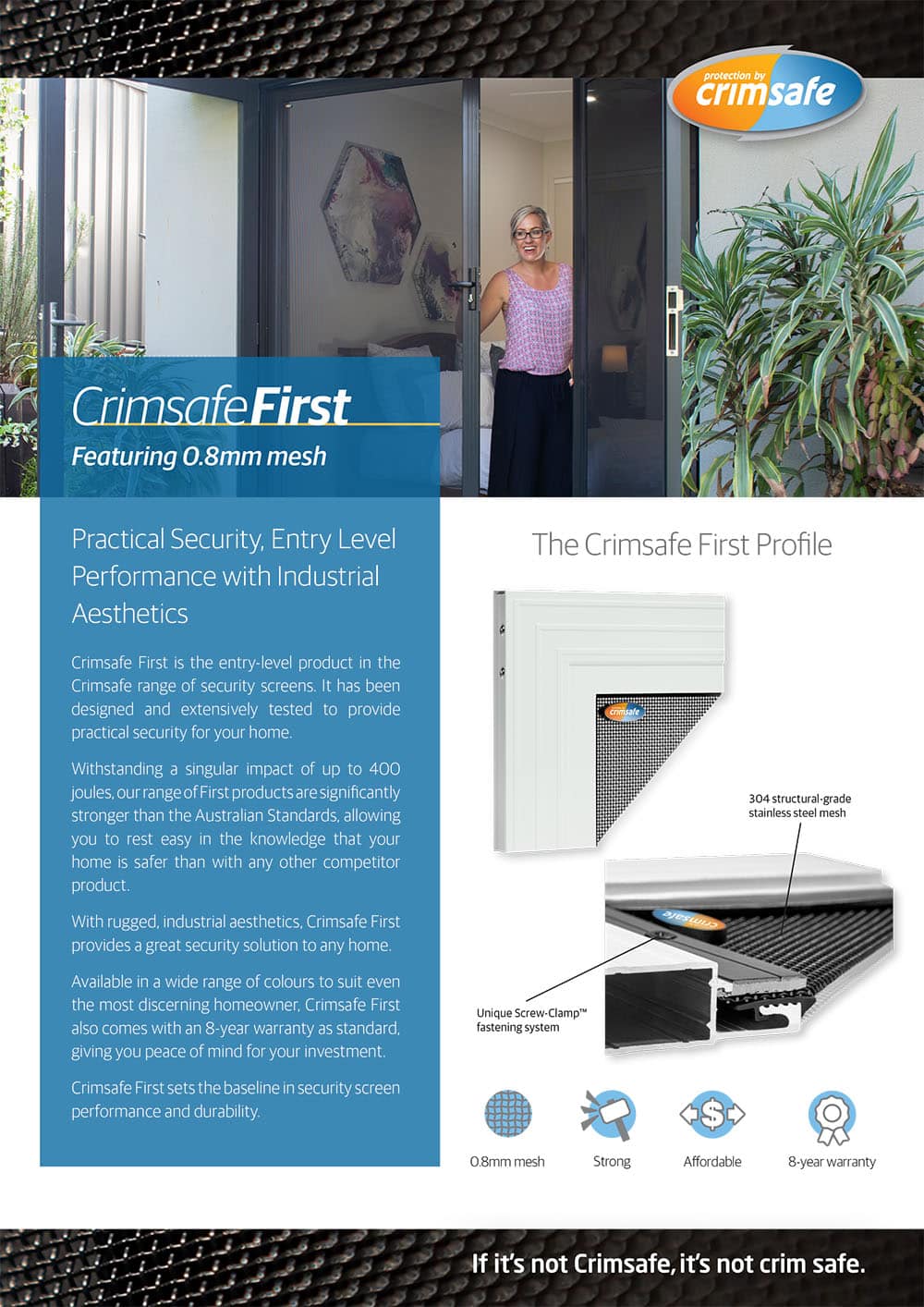 Crimsafe First Brochure cover