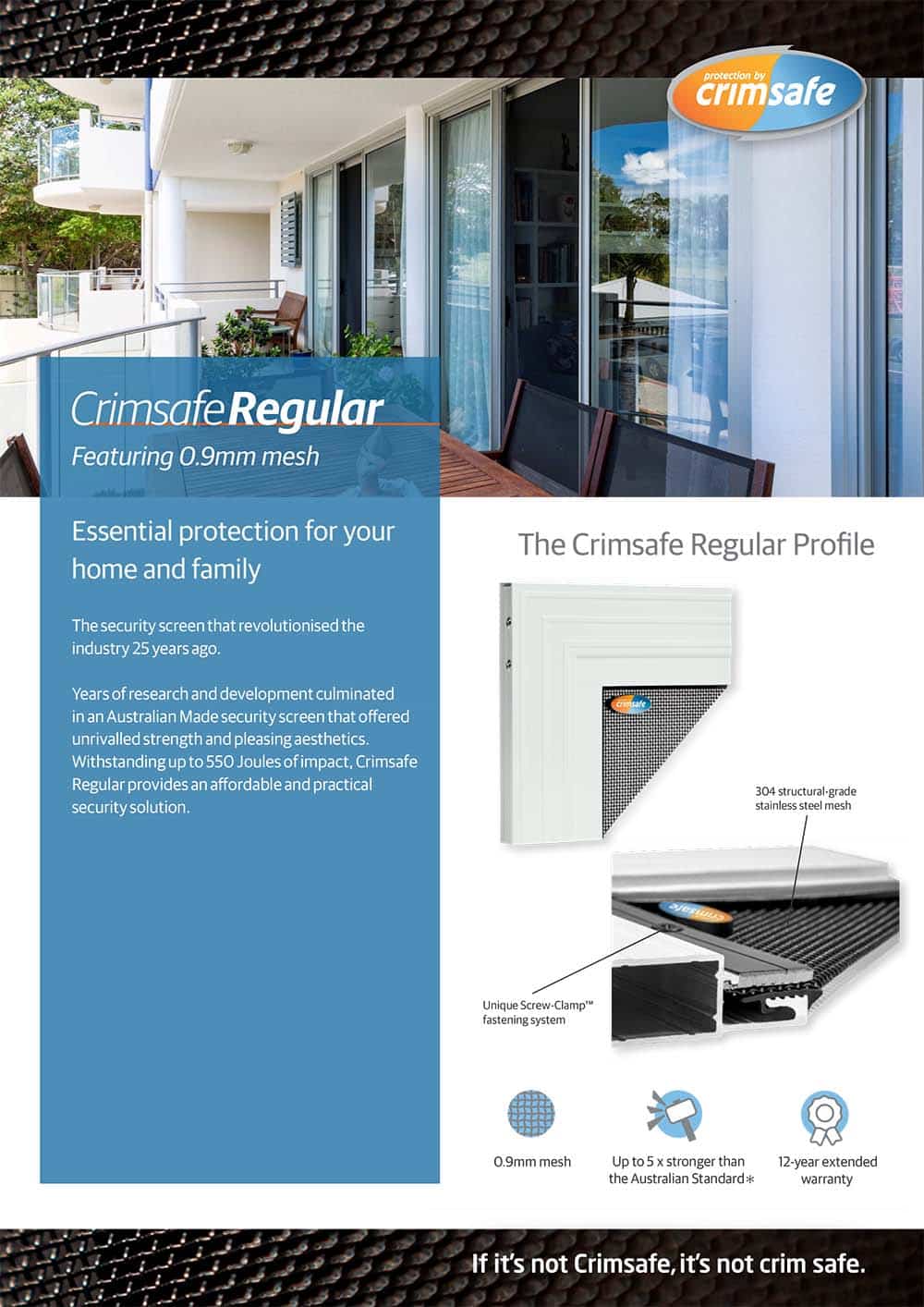 Crimsafe Regular Brochure cover