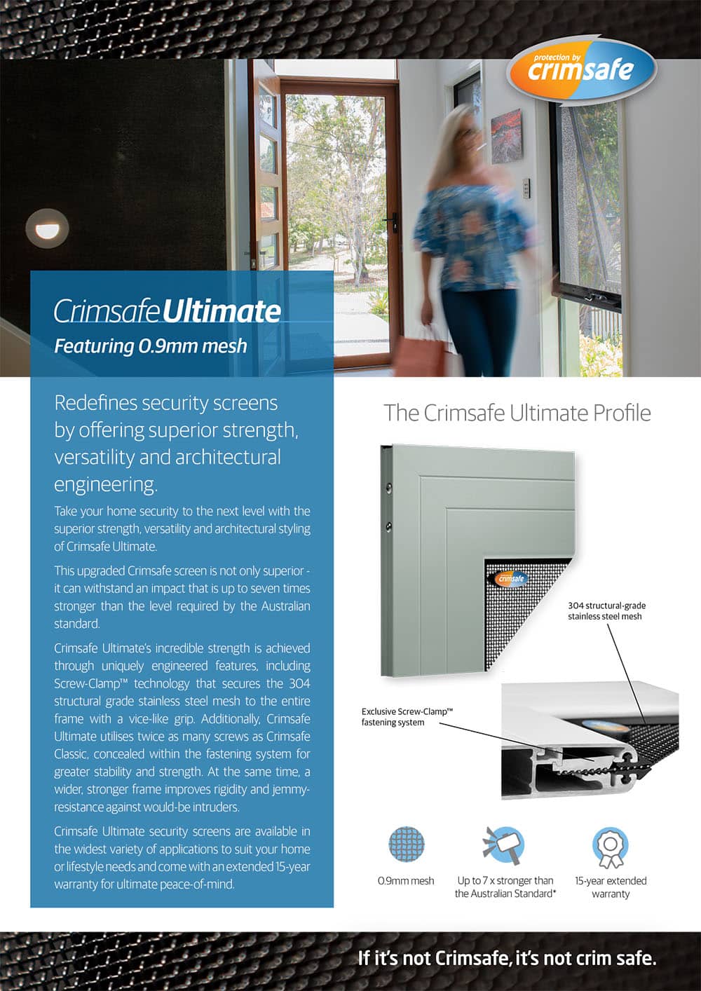 Crimsafe Ultimate Brochure cover