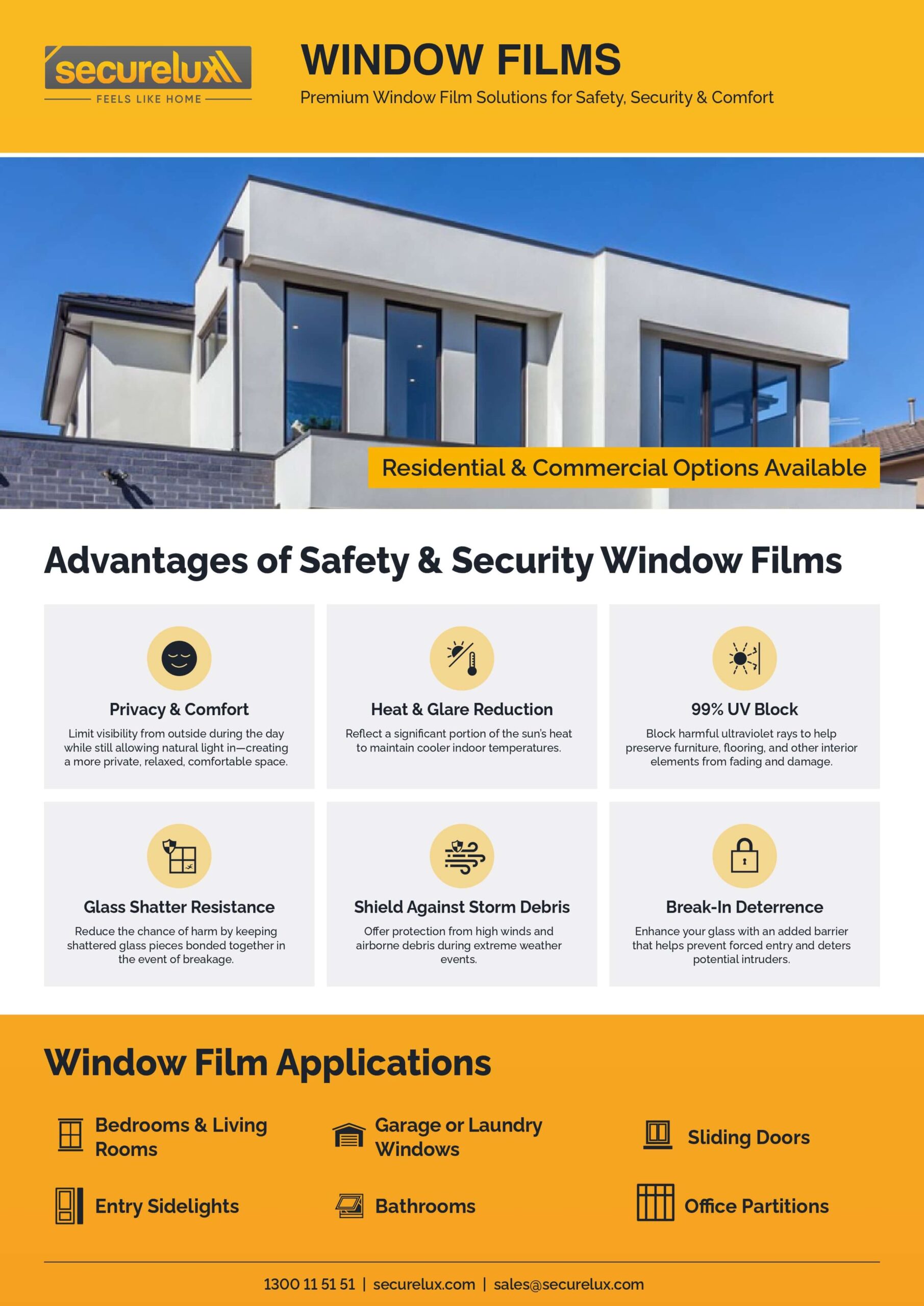 Securelux Window Film Brochure cover