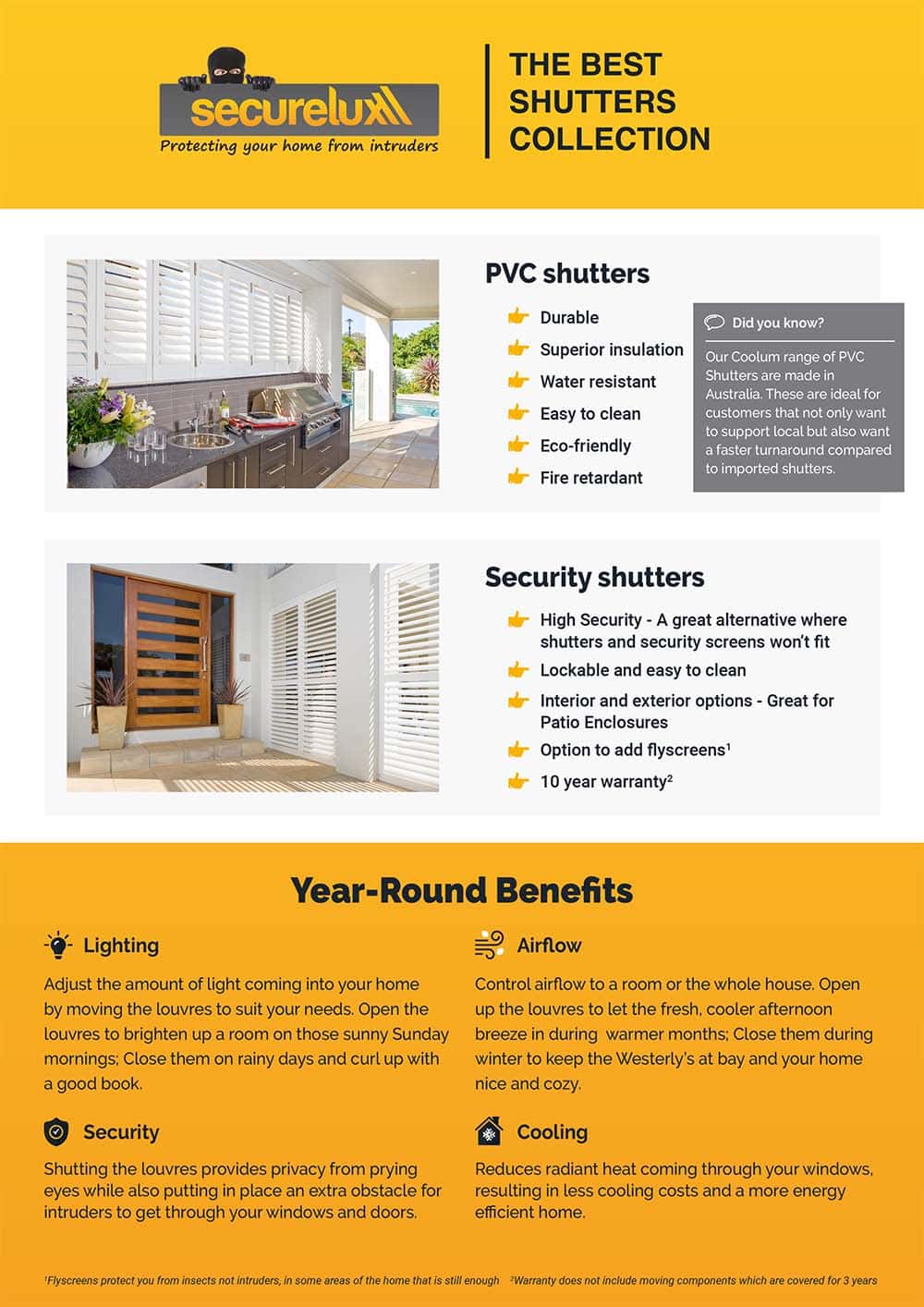 Securelux Shutter Brochure cover