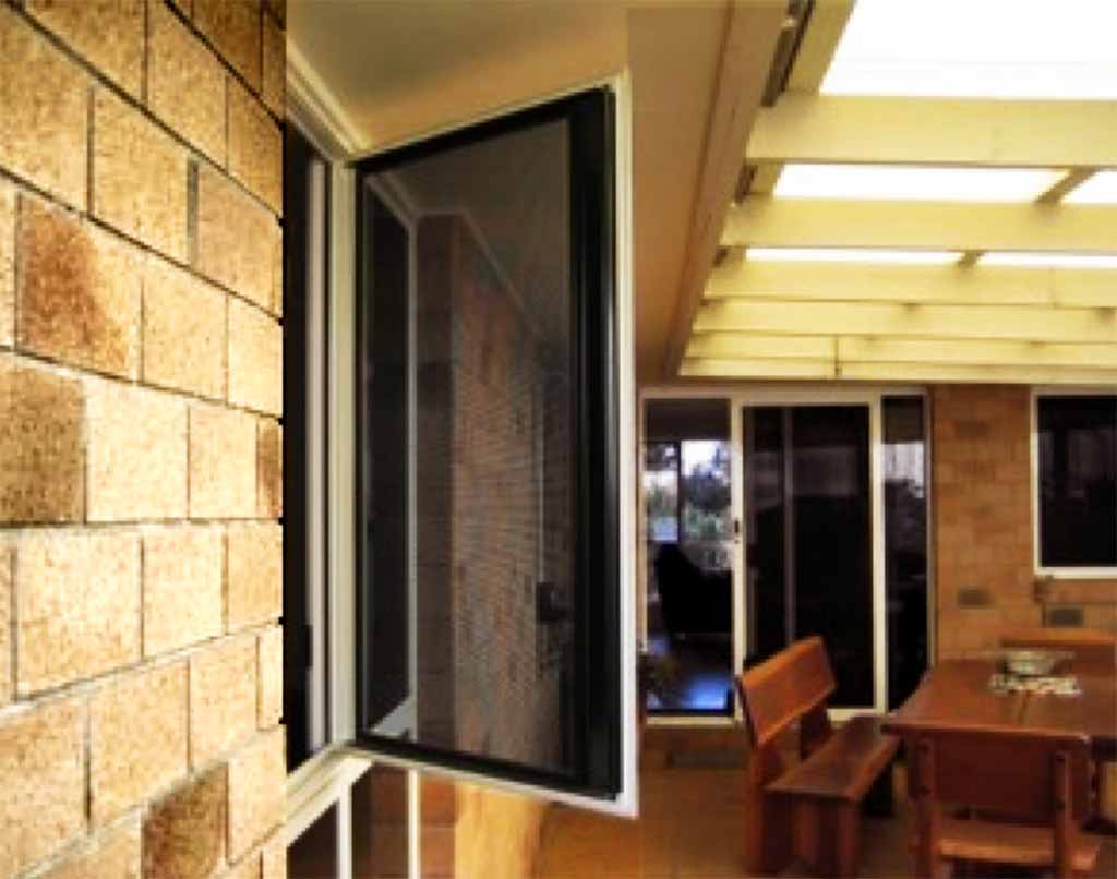 Crimsafe Safe-S-Cape outswing security door installed
