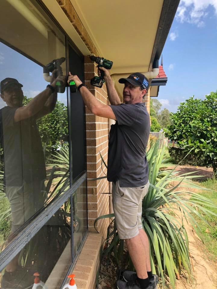 Completed Crimsafe installation on a residential door