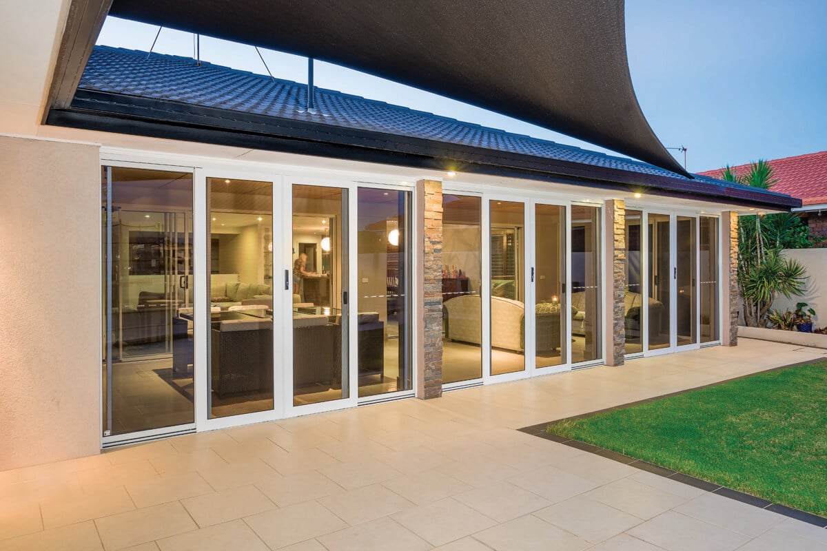 Crimsafe Ultimate sliding doors in a patio setting