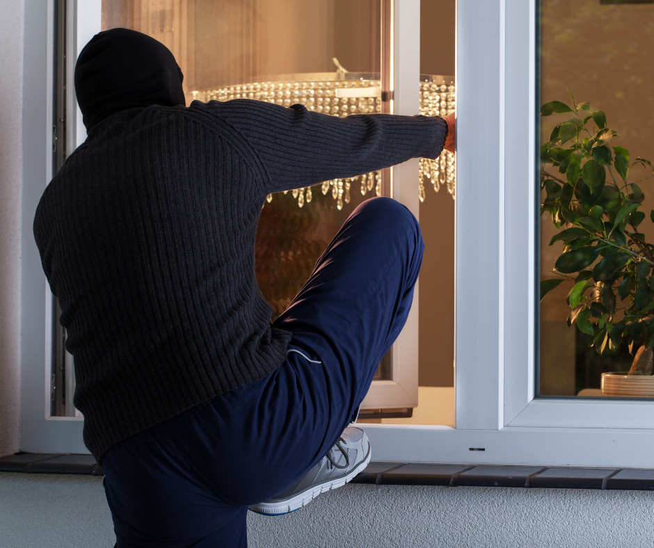 Break-in / home invasion illustrative graphic