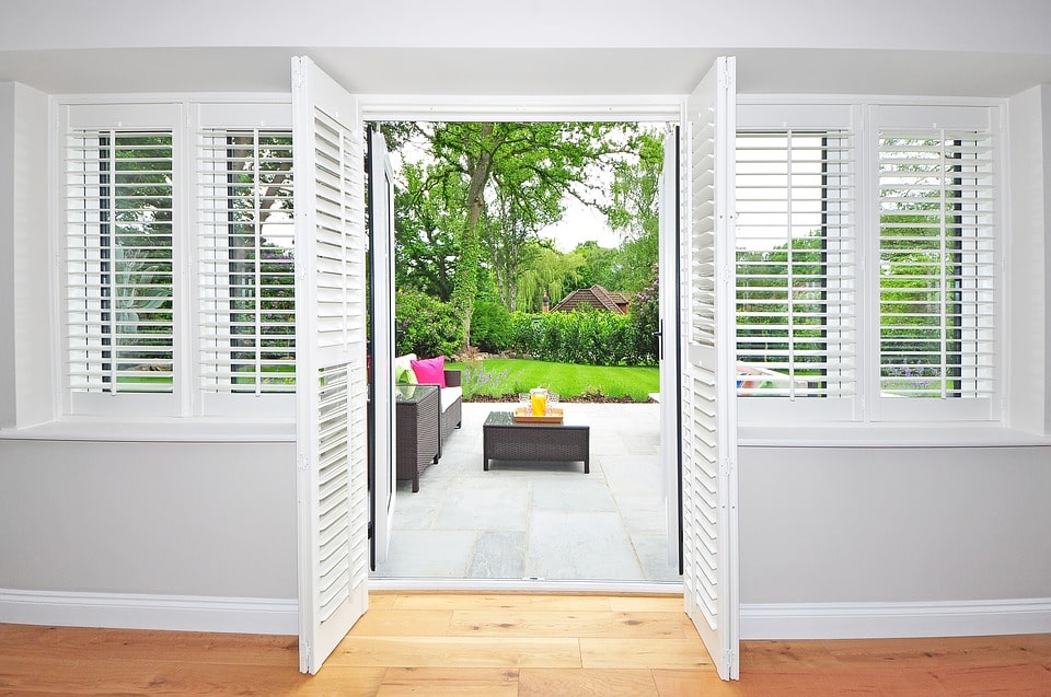 Panorama PVC interior shutters providing privacy and light control