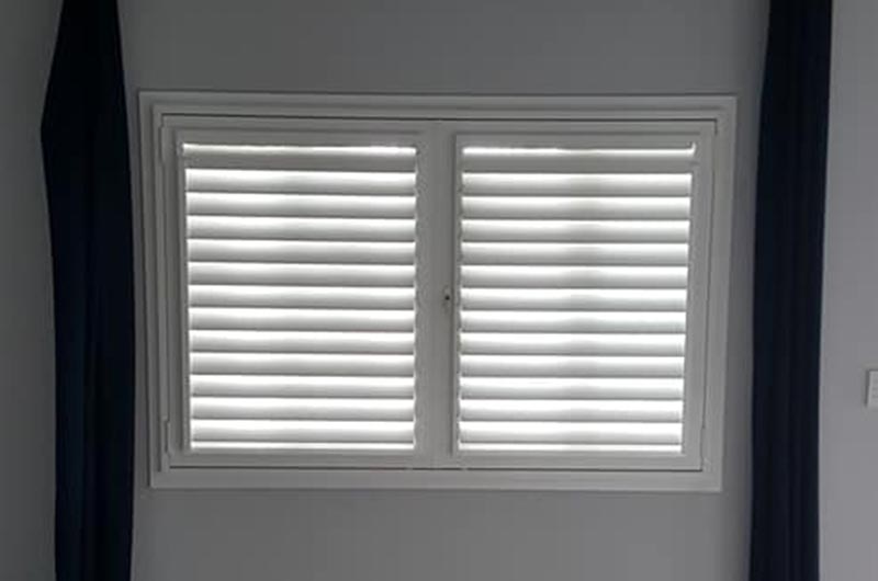 Panorama shutters showing louvre style options