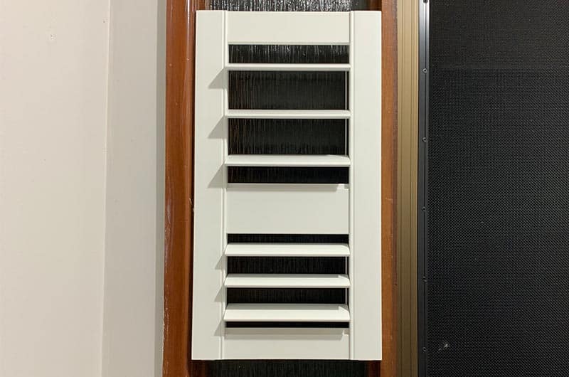White PVC shutters on a Queensland home
