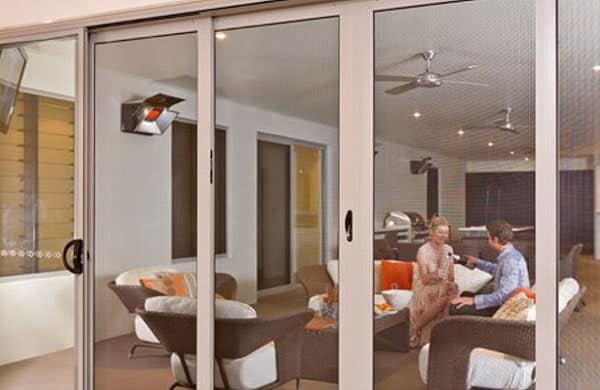 Crimsafe stacking security doors installed